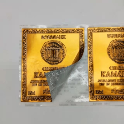 Βινυλίου μεταλλίνη	Συγκολλητικό μέταλλο αυτοκόλλητων ετικεττών ετικετών κρασιού για το χρώμα μπουκαλιών CMYK
