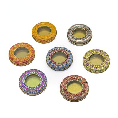 Μικρό δοχείο κασσίτερου μετάλλων για την εκτύπωση κιβωτίων συσκευασίας τσαγιού γύρω από το καρύκευμα