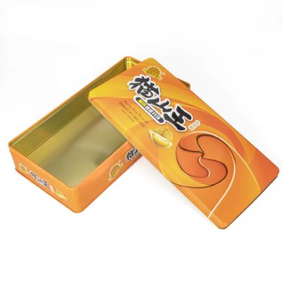 Μικρά τετραγωνικά κιβώτια κασσίτερου μετάλλων για το μεγάλο στρογγυλό κέικ φεγγαριών κεριών που συσκευάζει γύρω από