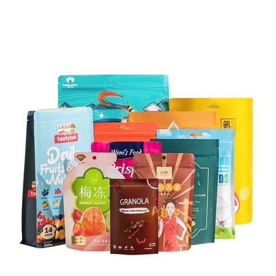 Η τυπωμένη συνήθεια τύπωσε το Resealable σαφές μπροστινό κόσμημα κλειδαριών φερμουάρ συσκευασίας πλαστικών τσαντών